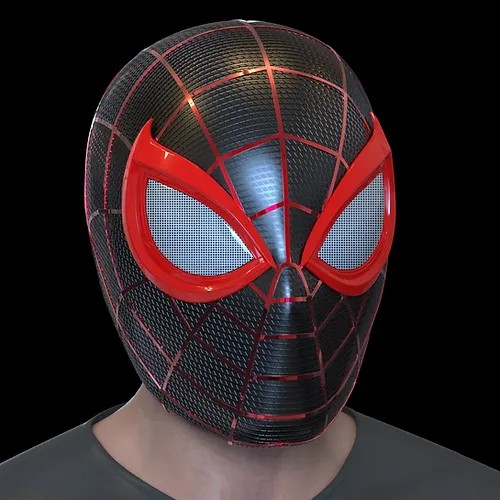 Ön Sipariş Mıknatıslı Siyah Spiderman Maske