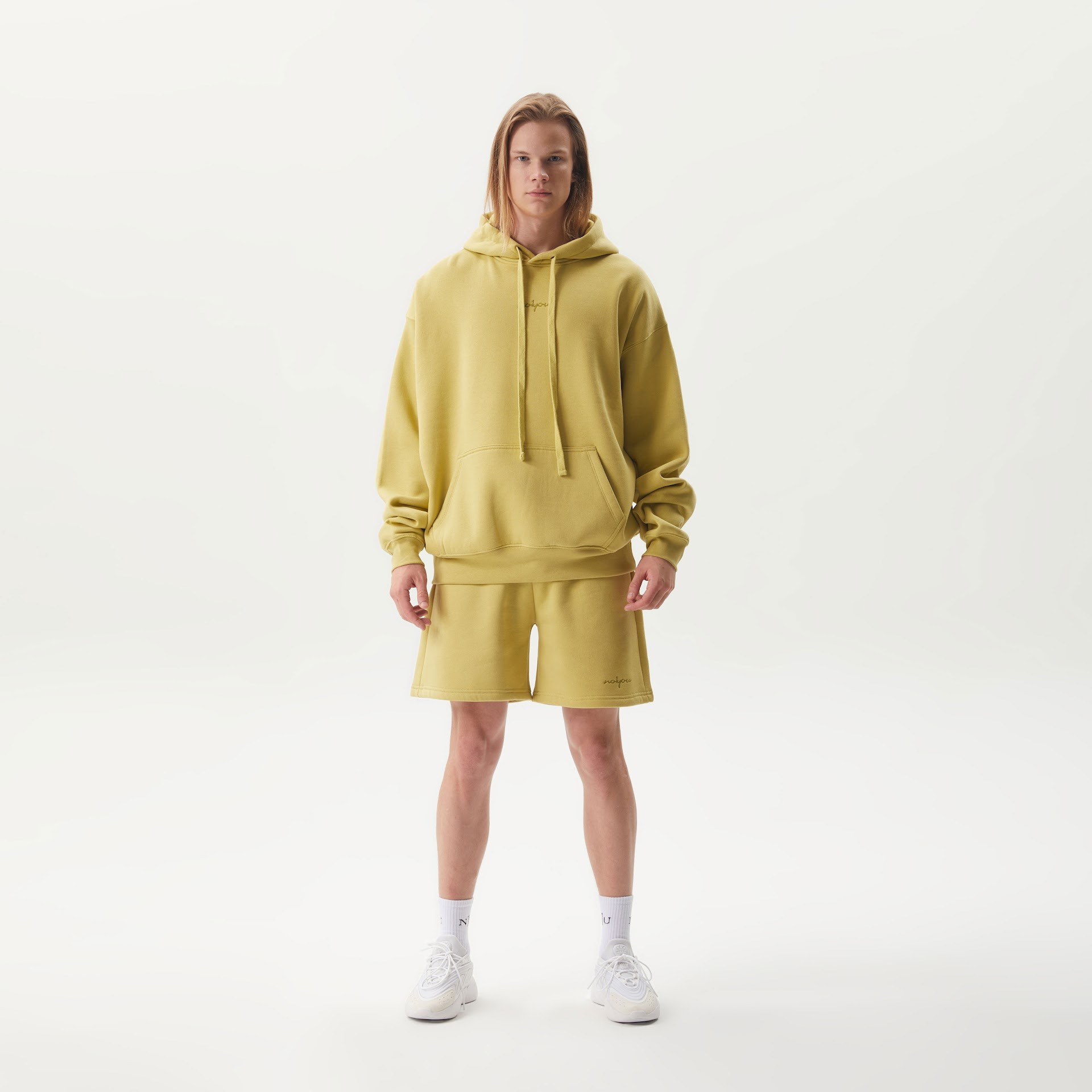 Kapüşonlu Kanguru Cepli %100 Pamuk Oversize Unisex Sweatshirt - Leak Green