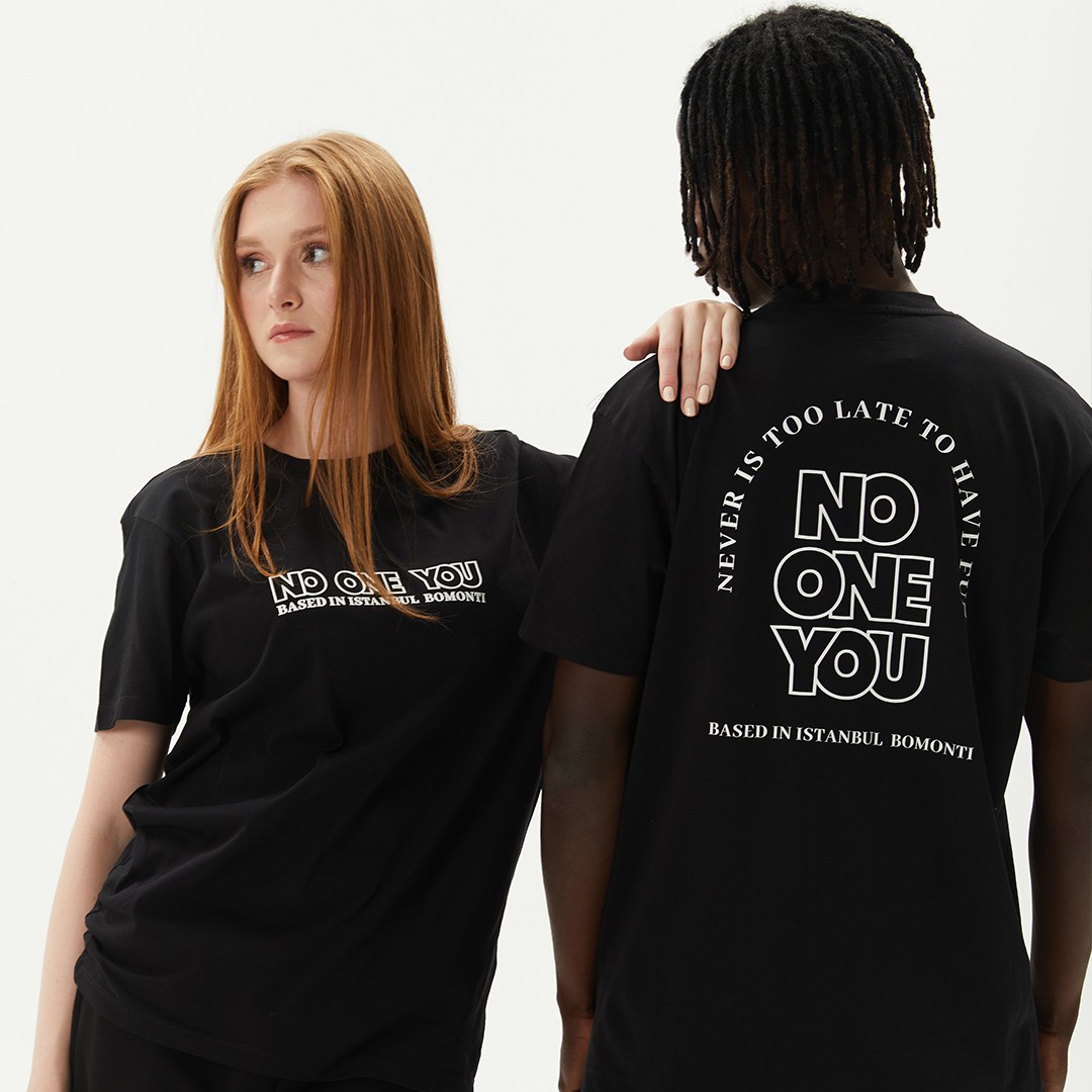 NO ONE YOU, Unisex Bomonti Baskılı Tshirt N1Y-010-1