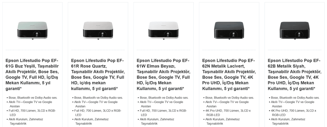 Epson Lifestudio Pop Serisi