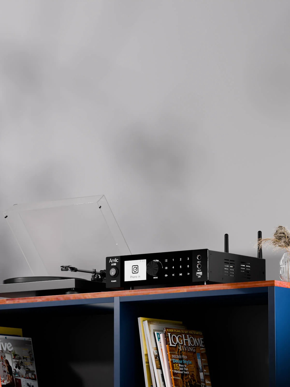 A100 100W x 2 FM radyo alıcılı güç amplifikatörü