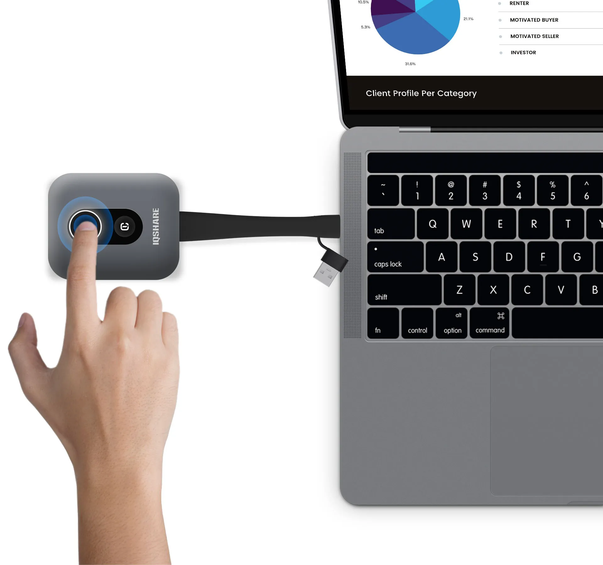 IQ Share WP40 4K Dokunmatik Kablosuz BYOM/BYOD Görüntü Aktarıcı