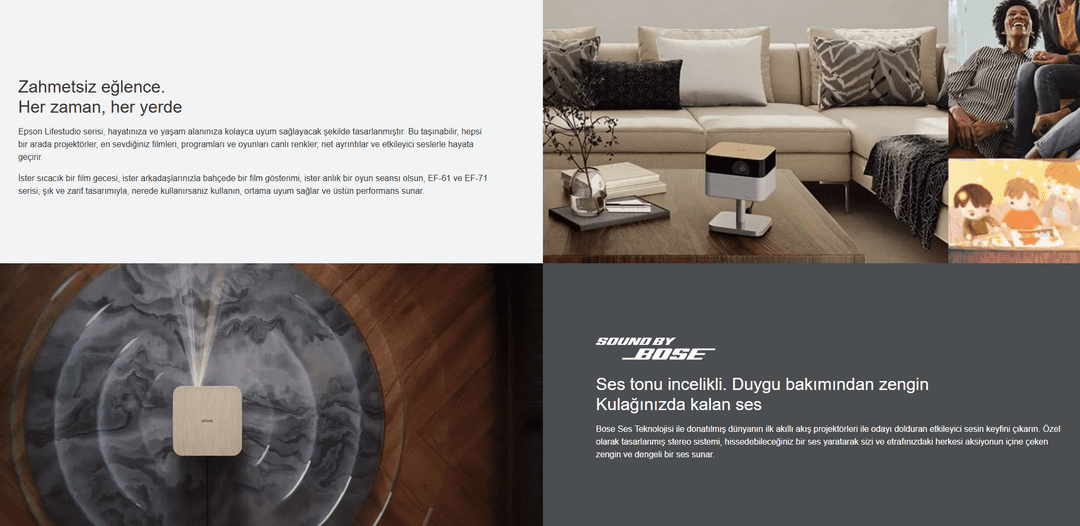 Epson Bose Ses Sistemi İle Gelir
