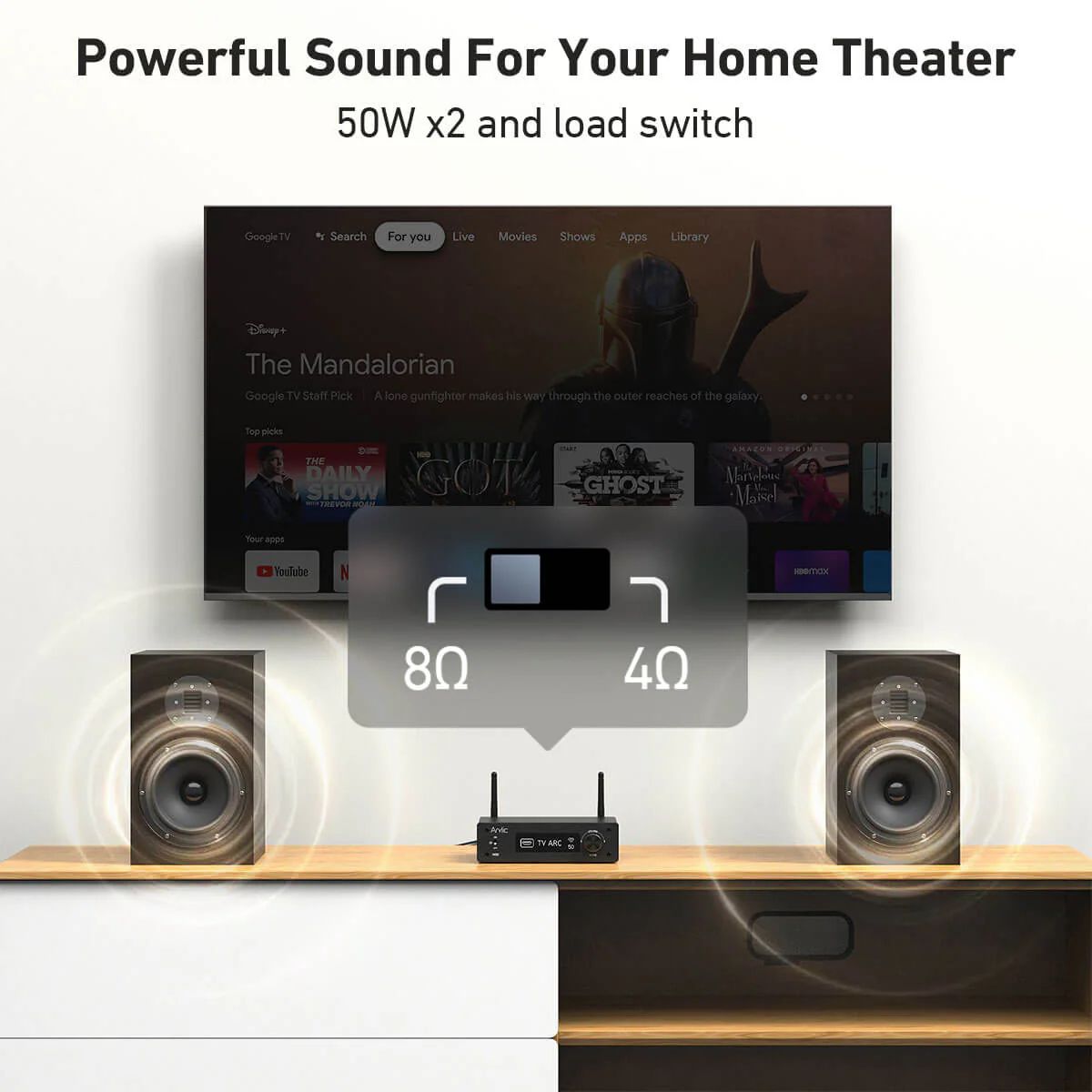 Arylic H50 Kablosuz Stereo Amplifikatör ( AirPlay 2 )
