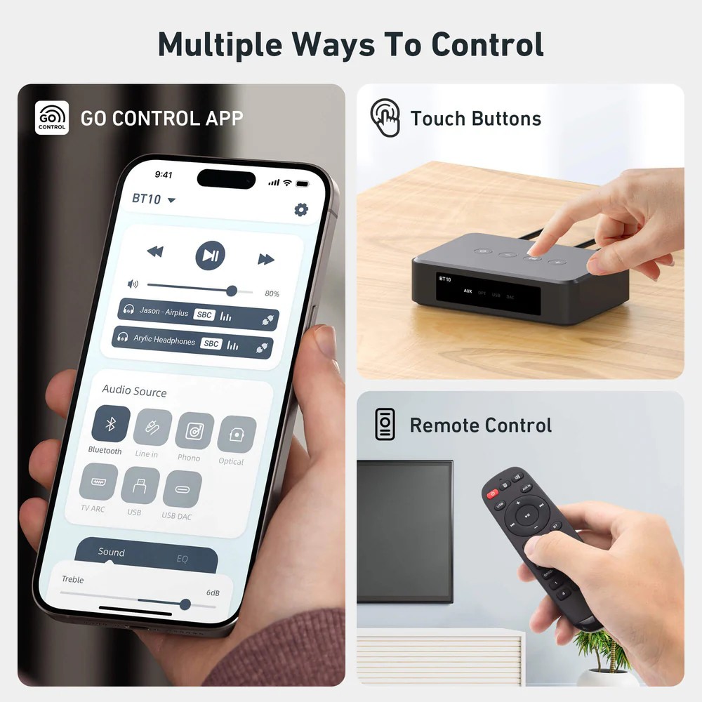 Arylic BT10 Çift Bluetooth Ses Verici 