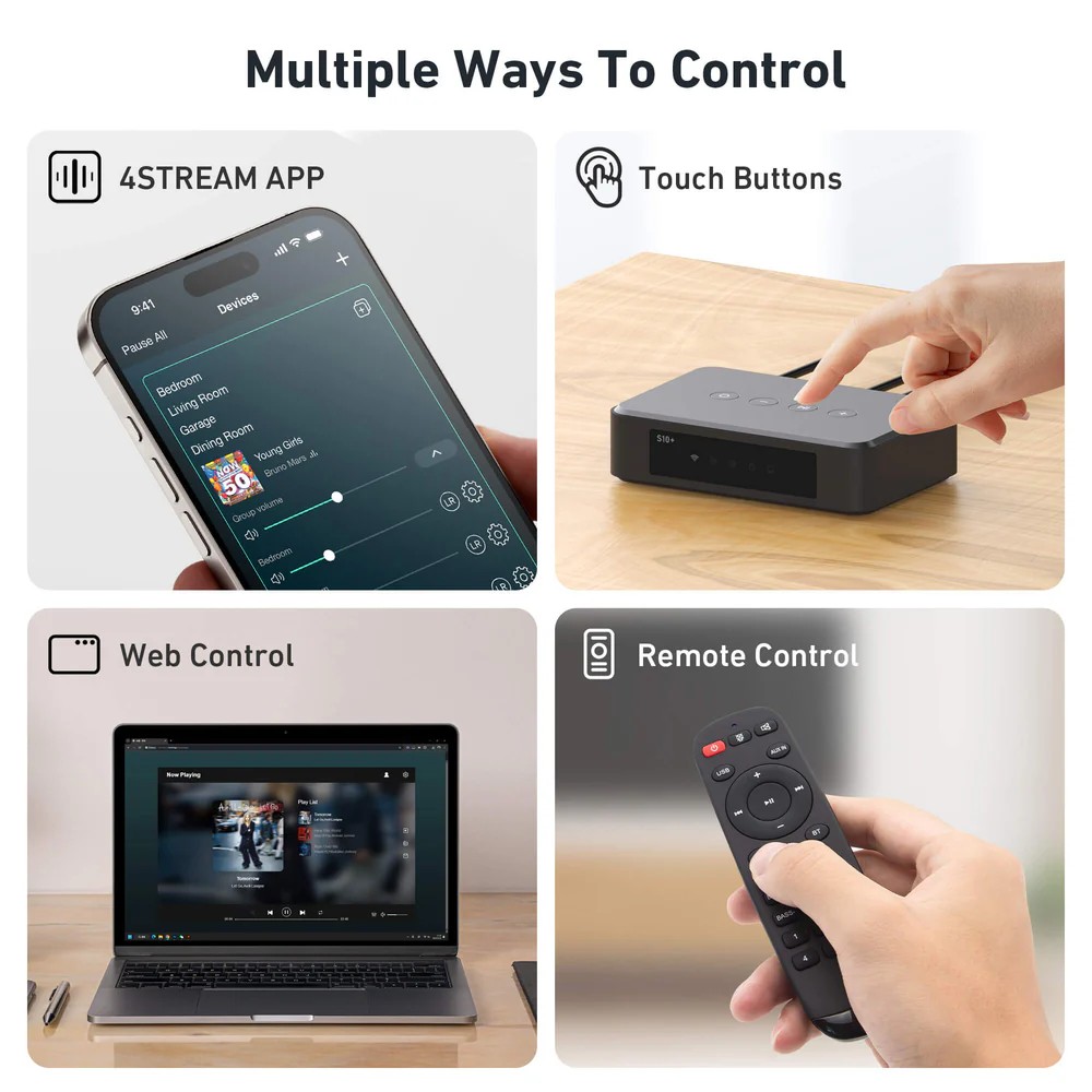 Arylic S10+ Kablosuz Müzik Aktarıcı - Streamer