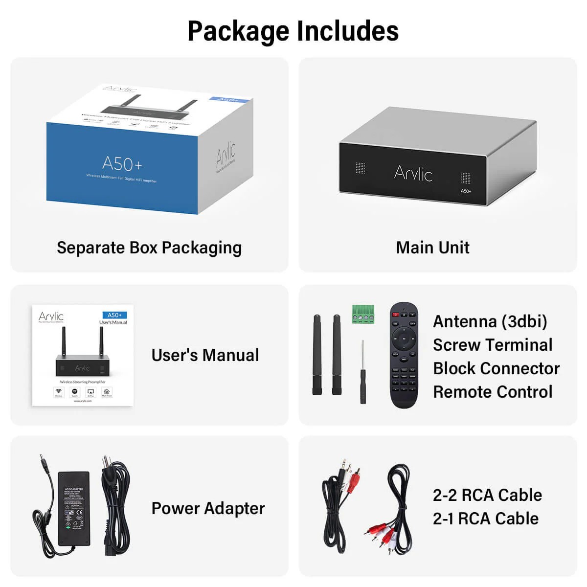 Arylic A50+ 50W x 2 Akışlı Amplifikatör