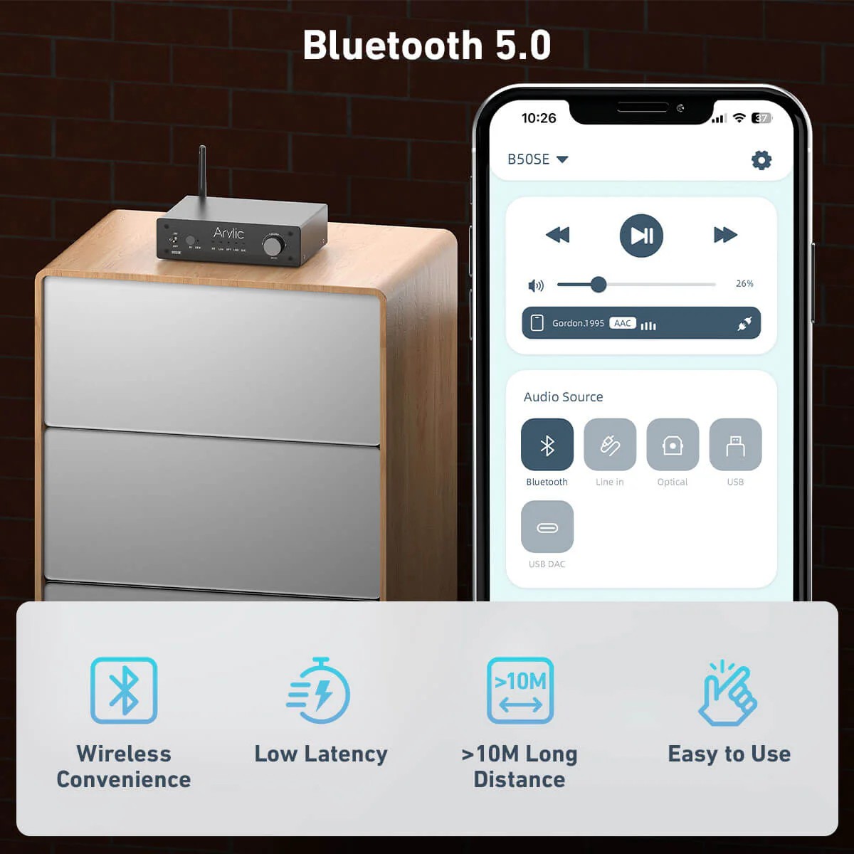 Arylic B50 SE Bluetooth Stereo Amplifikatör