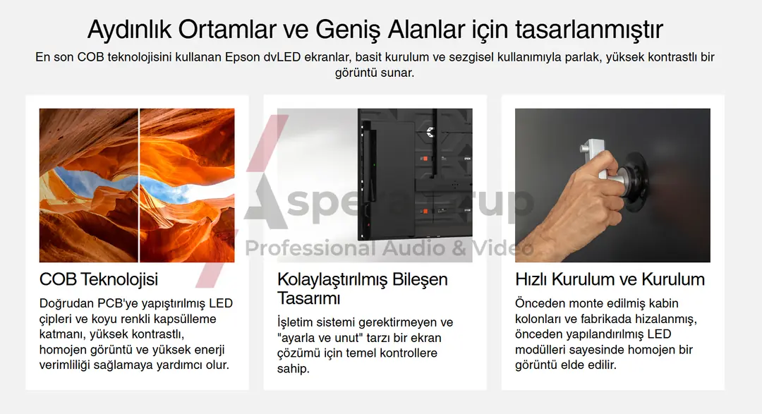 Epson dvLED Ekran Çözümleri