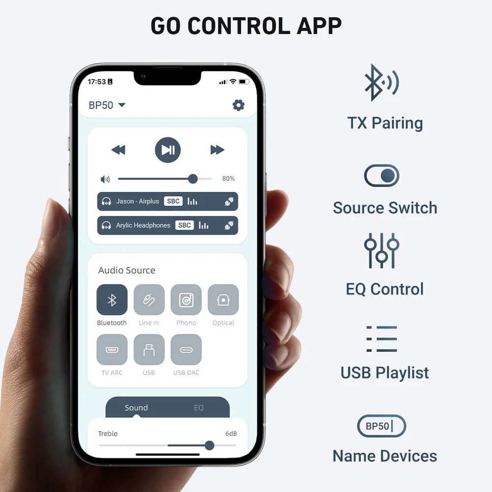 Arylic BP50 Bluetooth Preamfi ESS ES9023P DAC