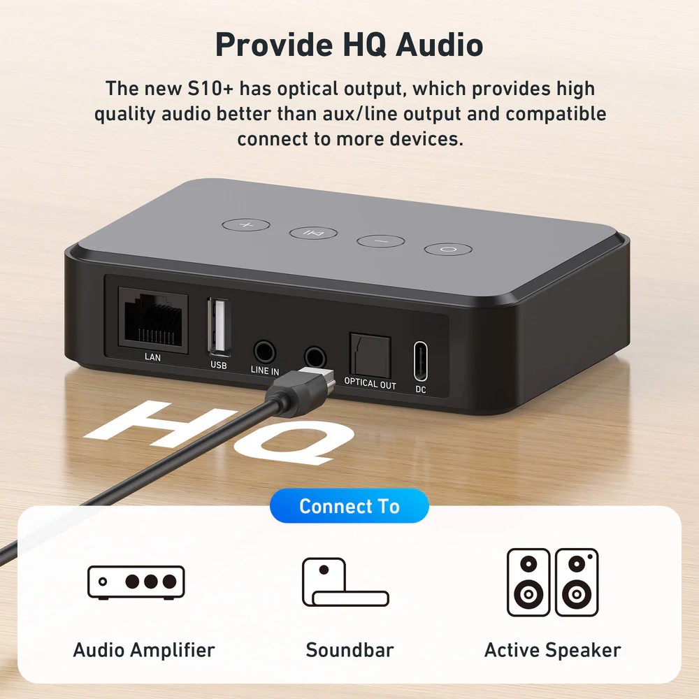 Arylic S10+ Kablosuz Müzik Aktarıcı - Streamer