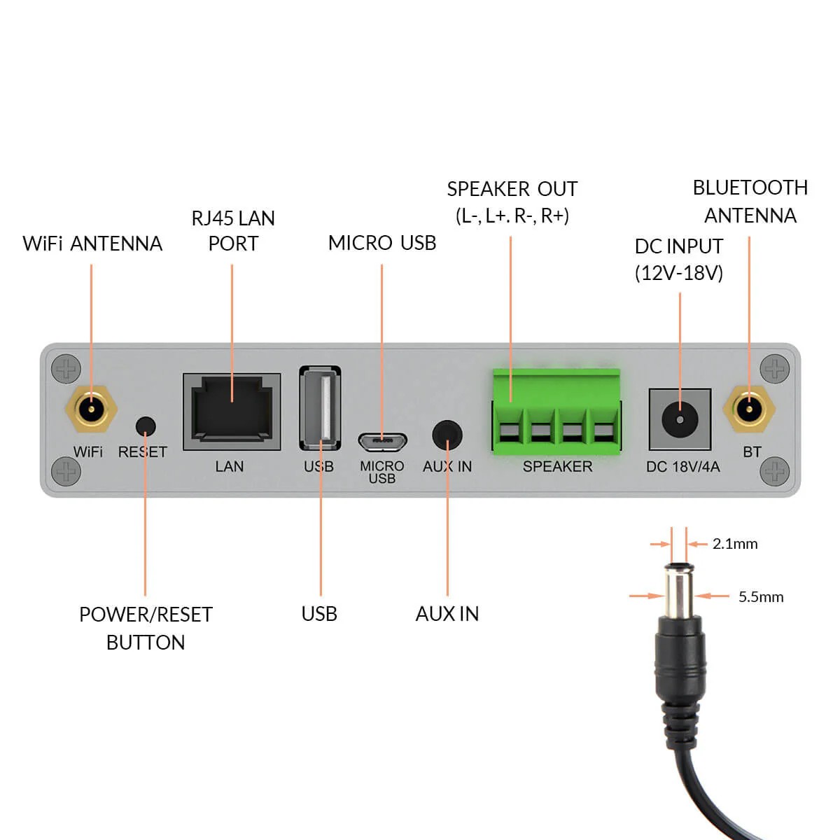 Arylic A30+ 30W x 2 WiFi Mini Stereo Amplifikatör