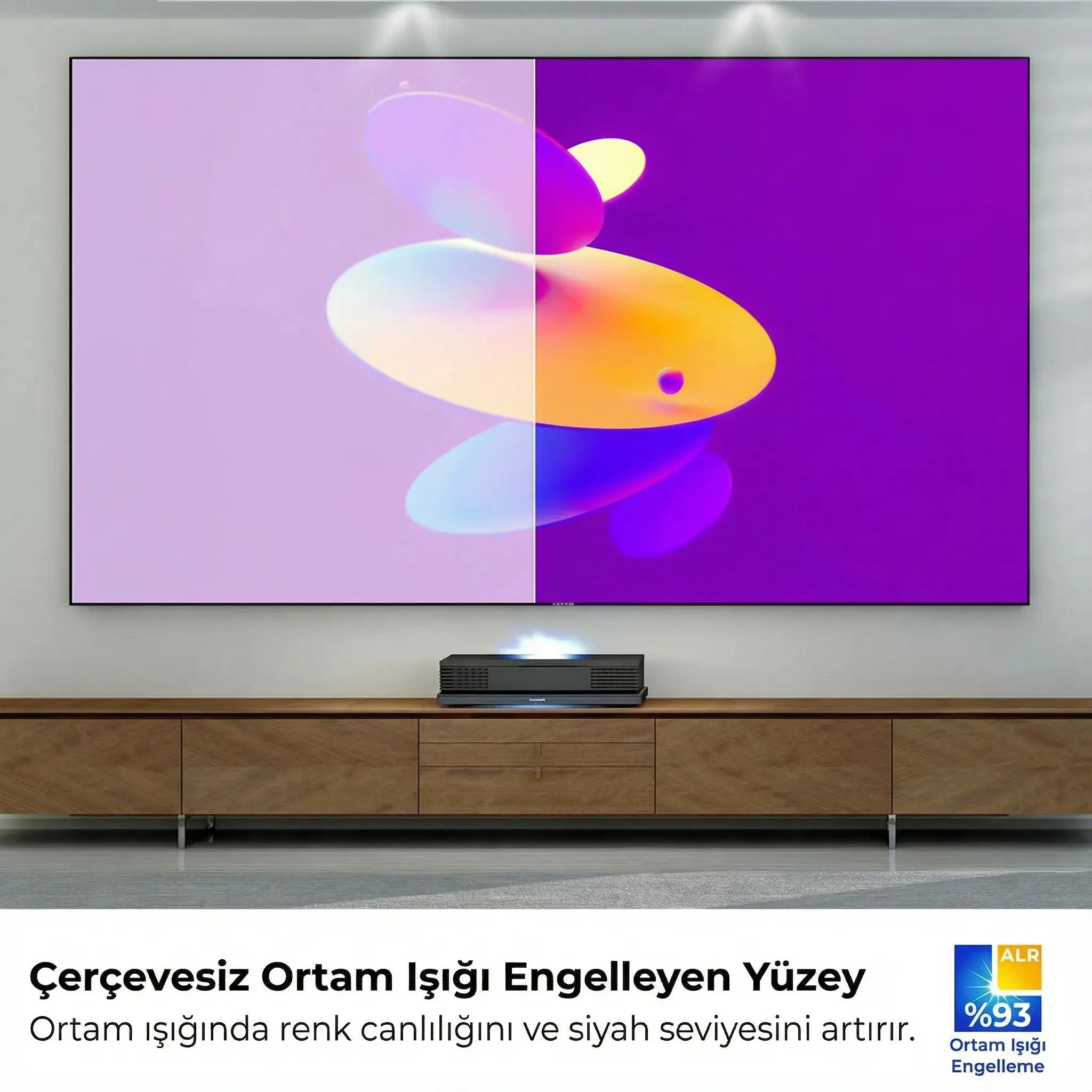 Proscreen Proscreen Pro Serisi 300x169 cm ALR Fixed Frame Perde