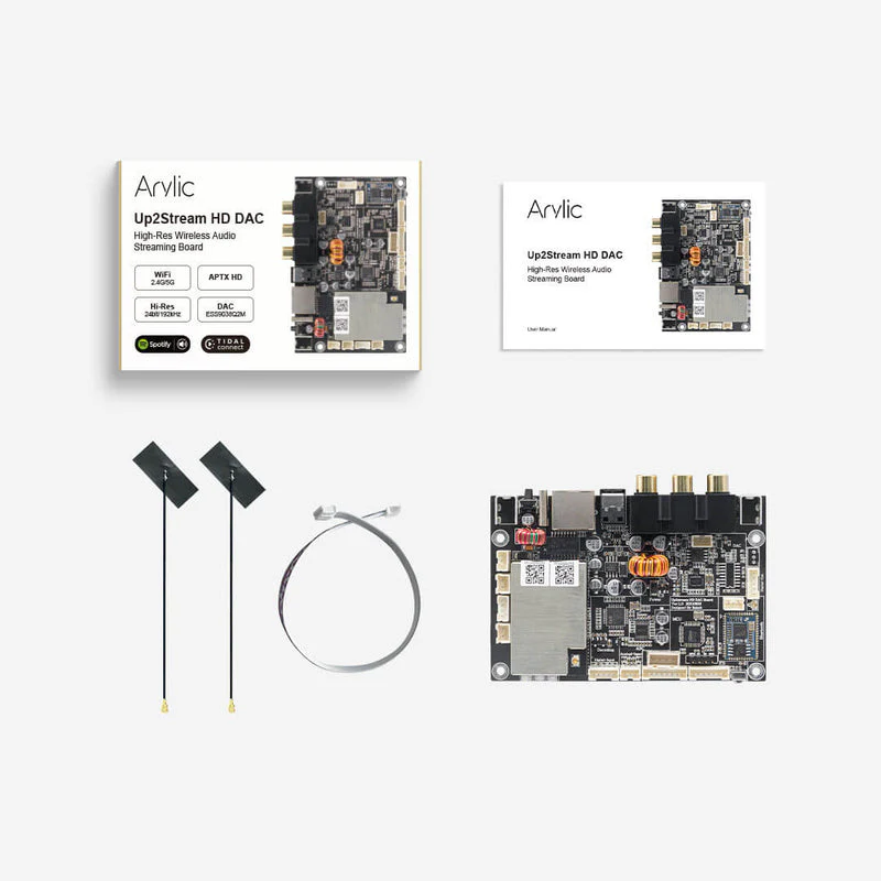 Up2stream HD DAC - Airplay 2 Yüksek Çözünürlüklü Kablosuz aptx HD Ses Aktarıcı Kart (Amp Yok)