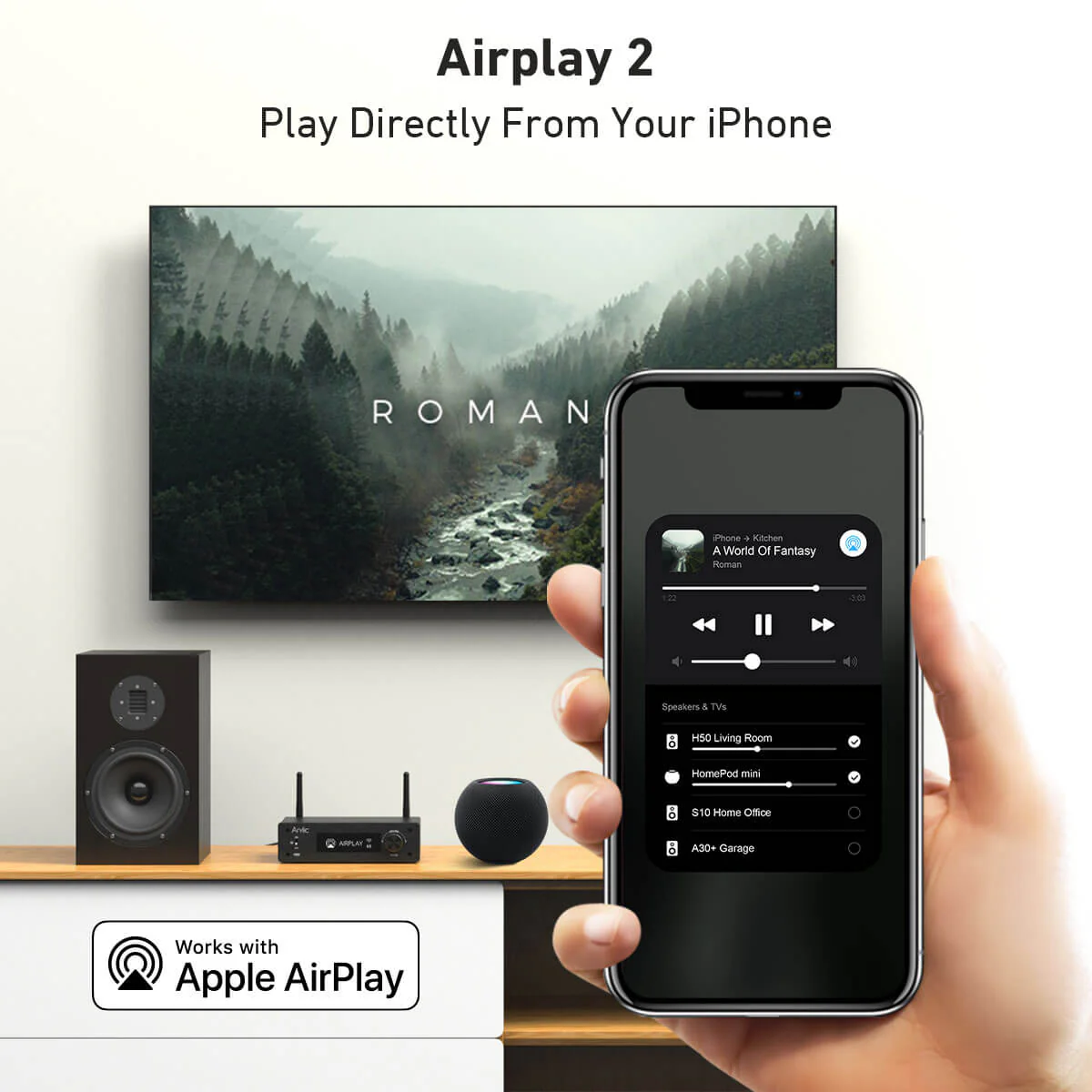 Arylic H50 Kablosuz Stereo Amplifikatör ( AirPlay 2 )