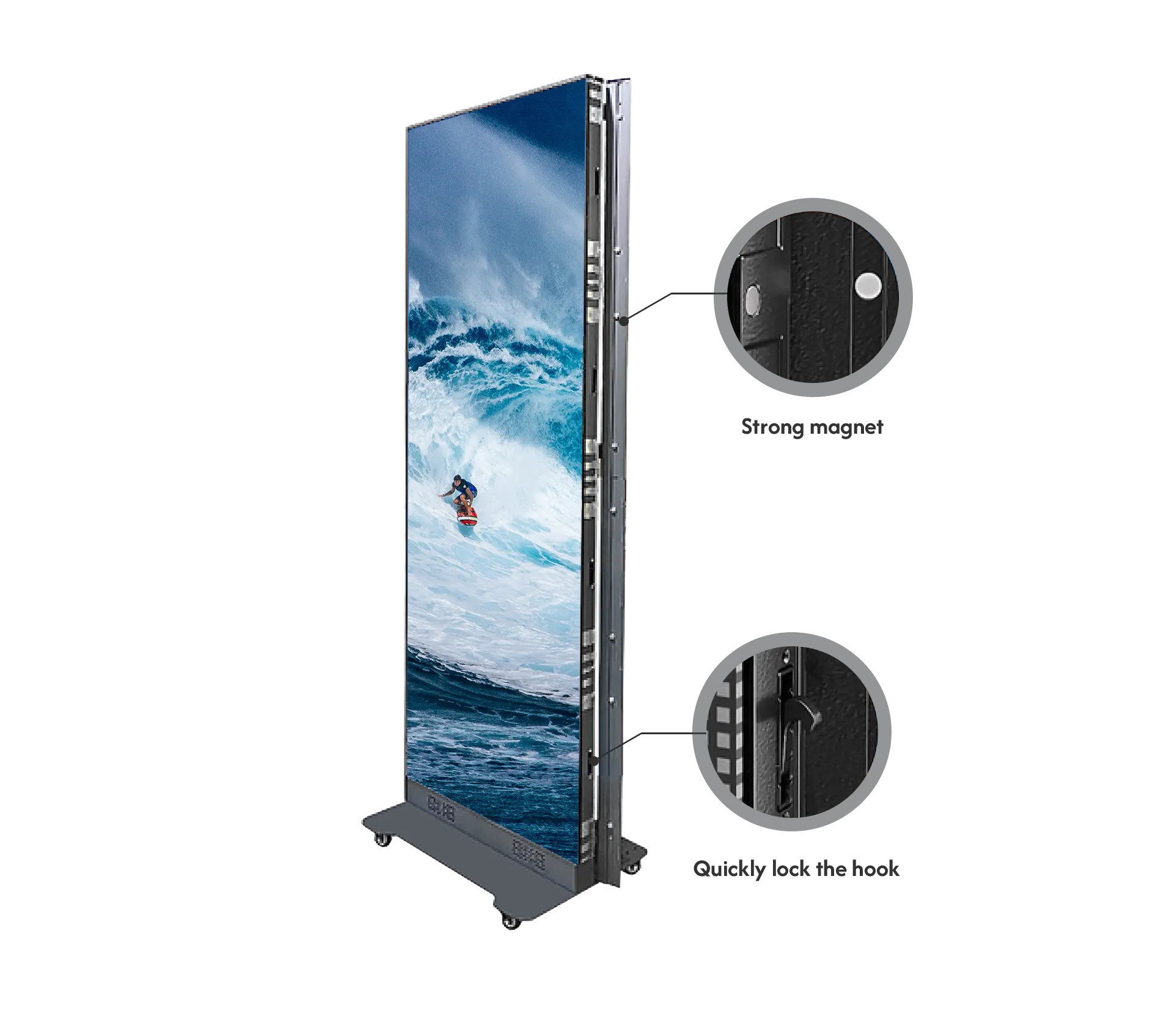 IQ Touch Birleştirilebilir -Katlanır - Taşınabilir 80 inç Dijital Poster 