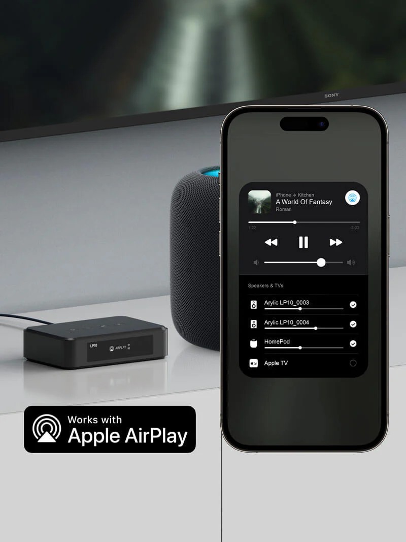 Arylic LP10 Streamer AirPlay2-GoogleCast Müzik Aktarıcı