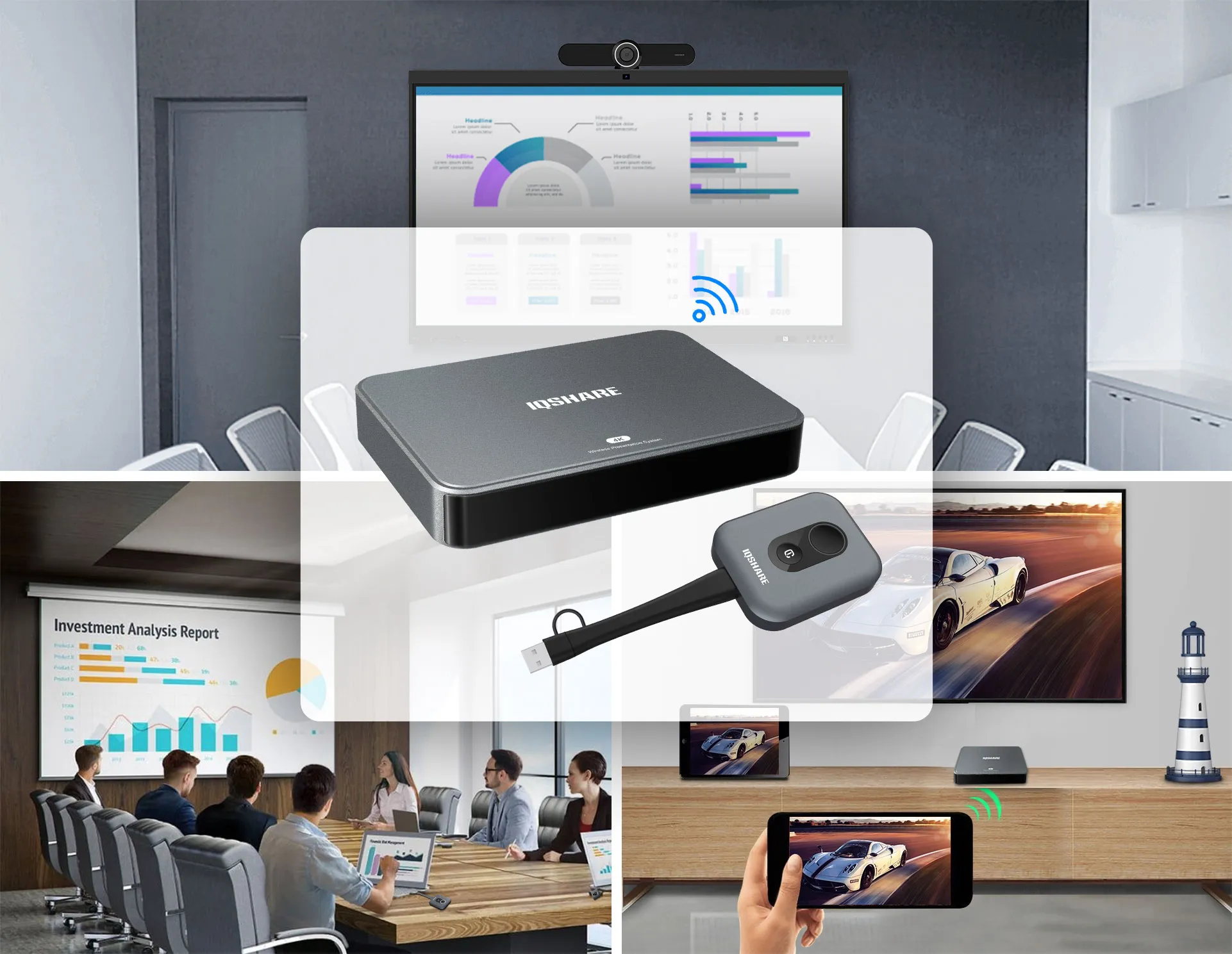 IQ Share WP40 4K Dokunmatik Kablosuz BYOM/BYOD Görüntü Aktarıcı