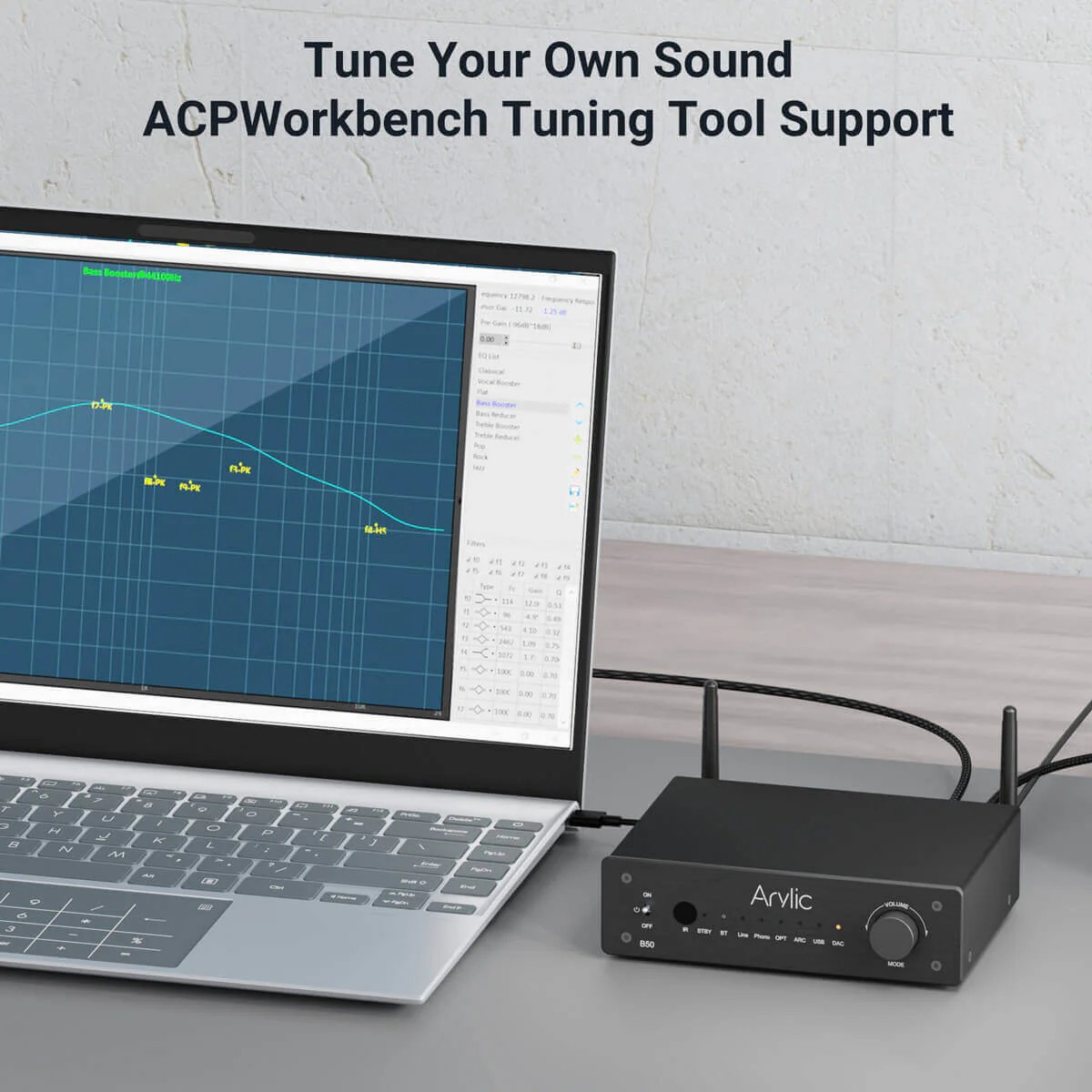 Arylic B50 2xBluetooth Stereo Amplifikatör Ses Vericili