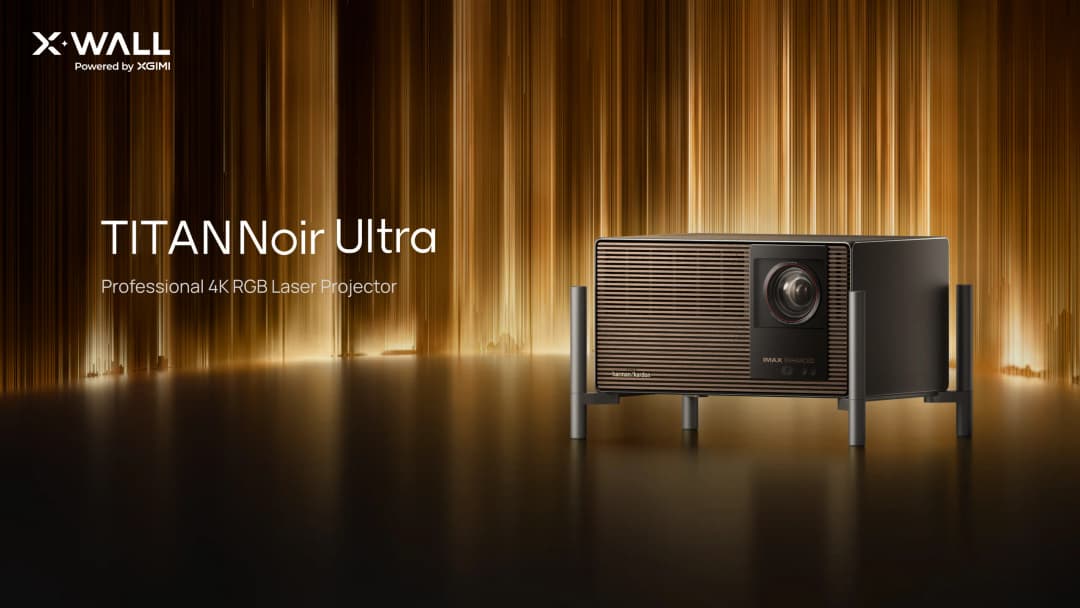 XGIMI TITAN Noir Ultra Max XWALL 4K lazer projektör tanıtım görseli