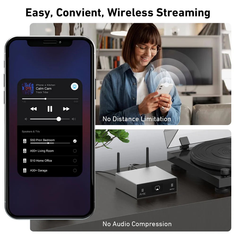 Arylic S50Pro+ Preamfi aptX HD & ESS 9023 DAC Streamer 