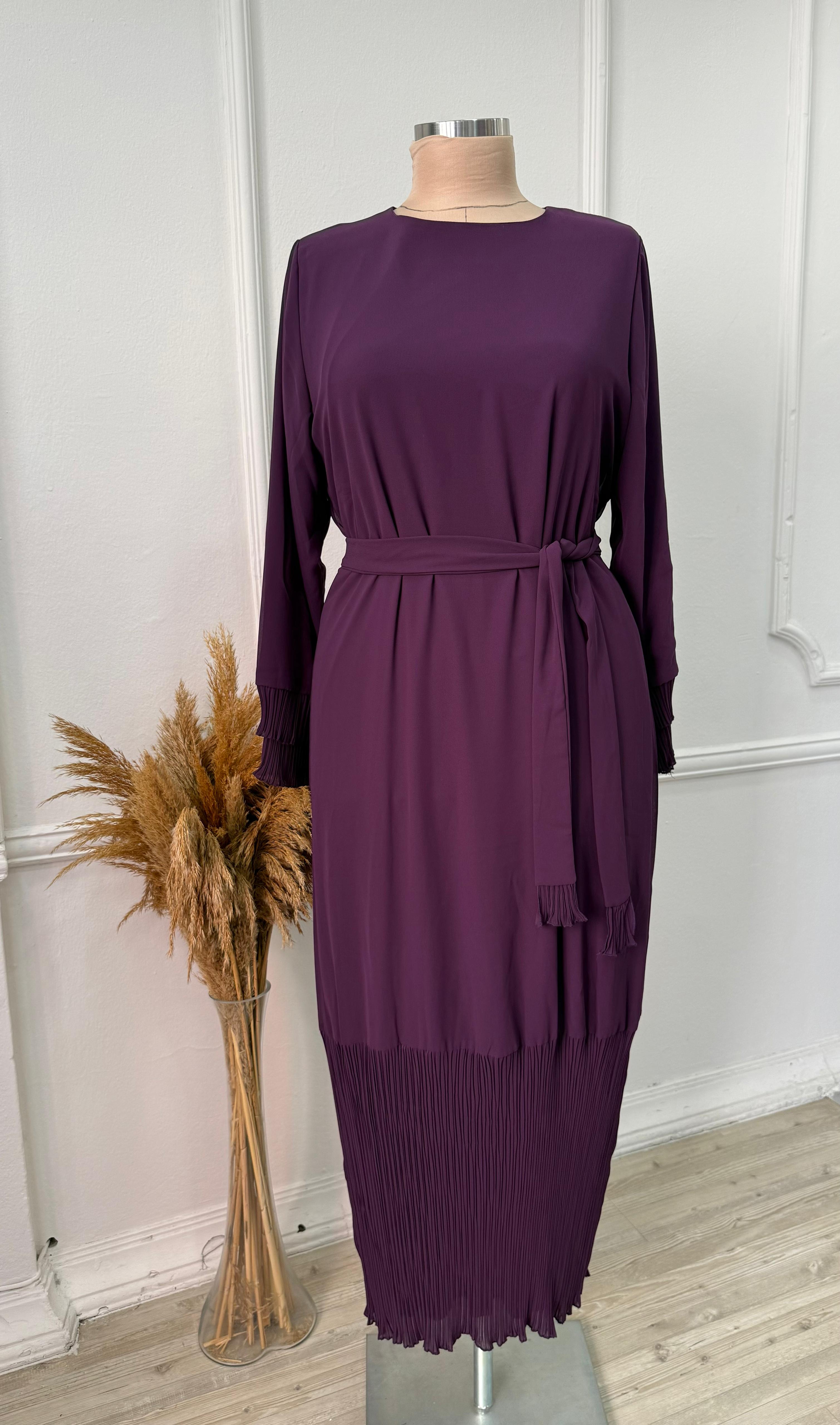 Tesettür Elbise | Pileli | EMS