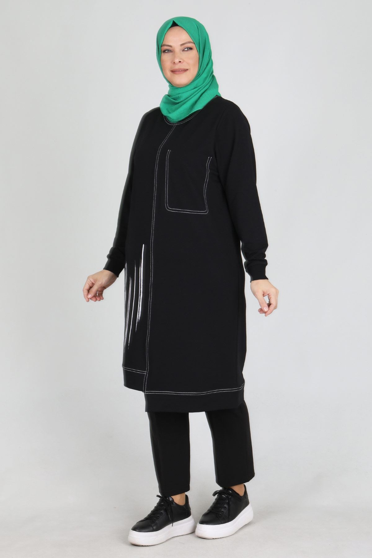Tesettür Tunik | Baskı Ve Spor Dikişli | EMS