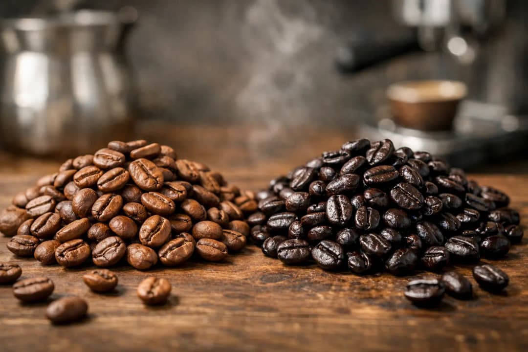 Orta kavrum ve koyu kavrum kahve çekirdeklerinin renk, aroma ve gövde farkları
