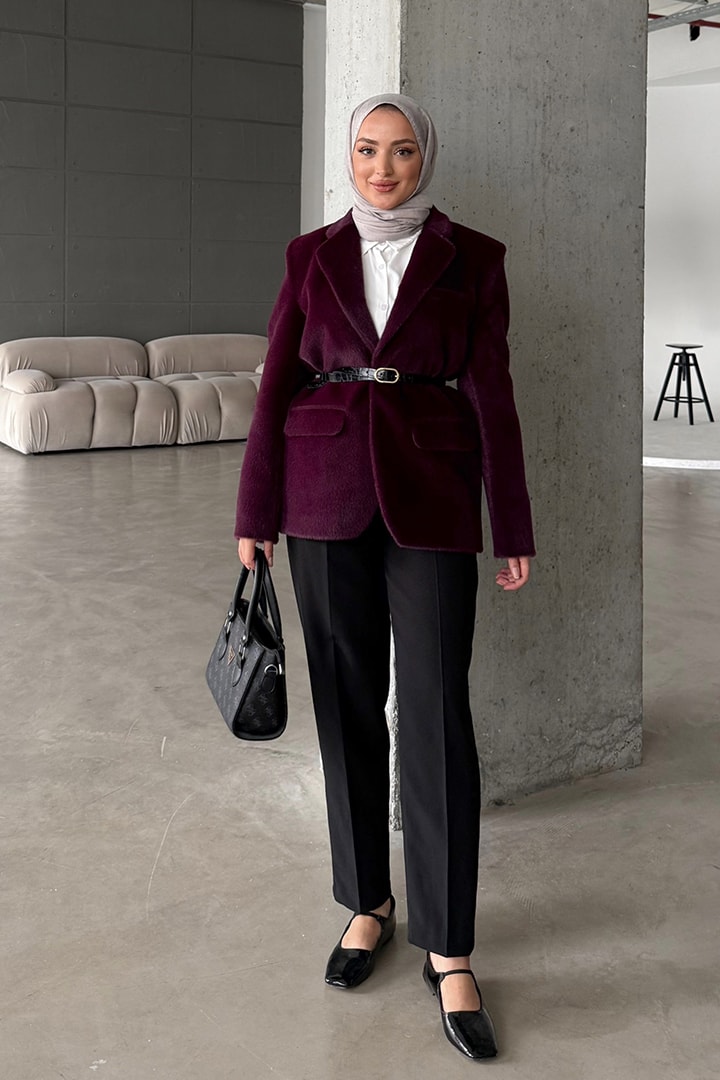 Alpaka Kemerli Ceket