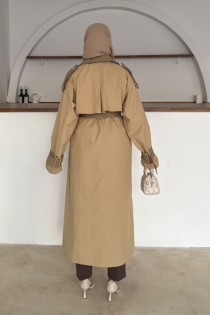 Kazayağı Detaylı Trençkot