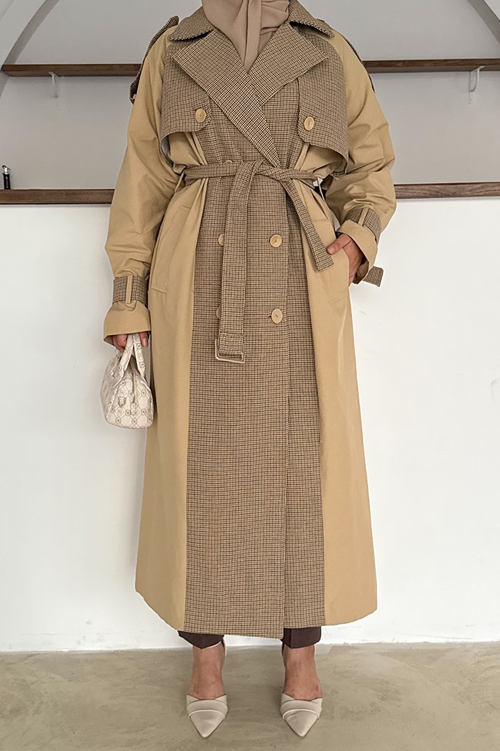 Kazayağı Detaylı Trençkot