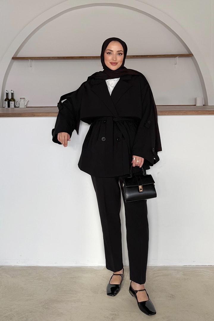 Premium Rüzgarlıklı Ara Boy Trençkot