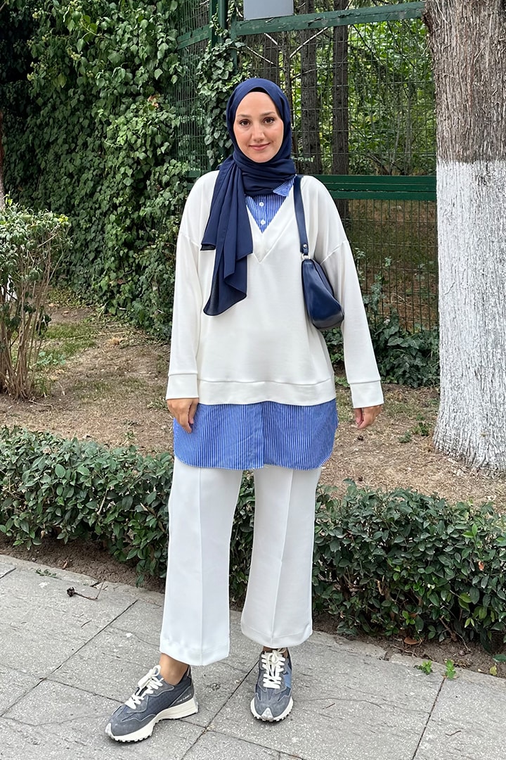 Oysho Gömlek Sweat - Beyaz