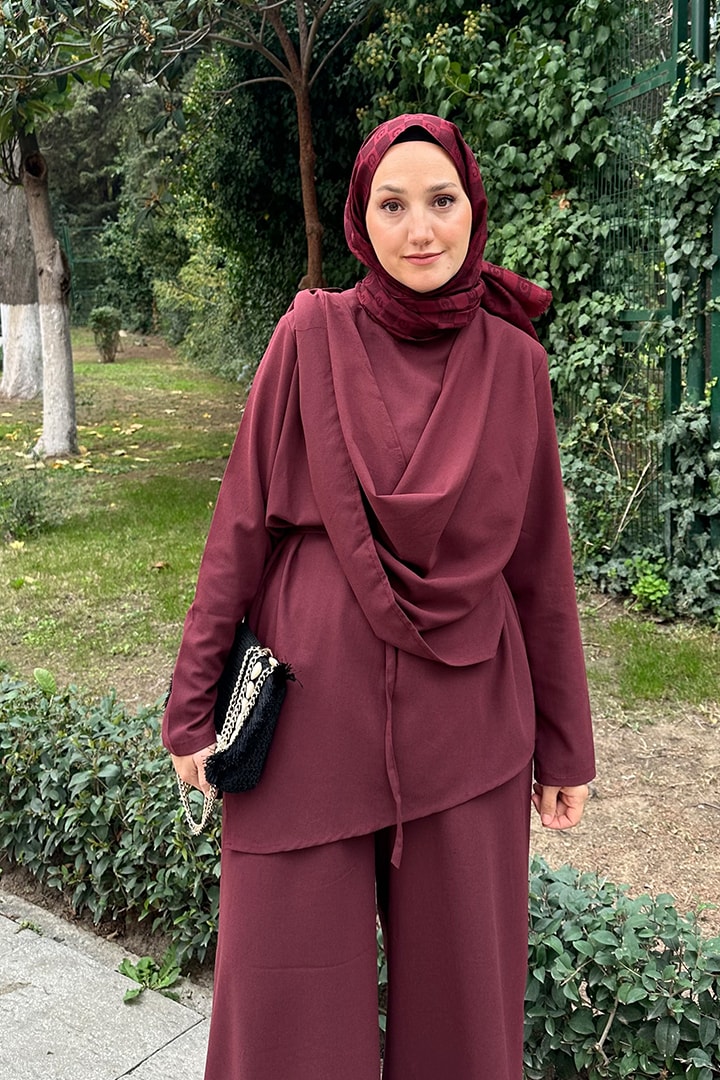 Şal Detaylı Poliviskon Takım