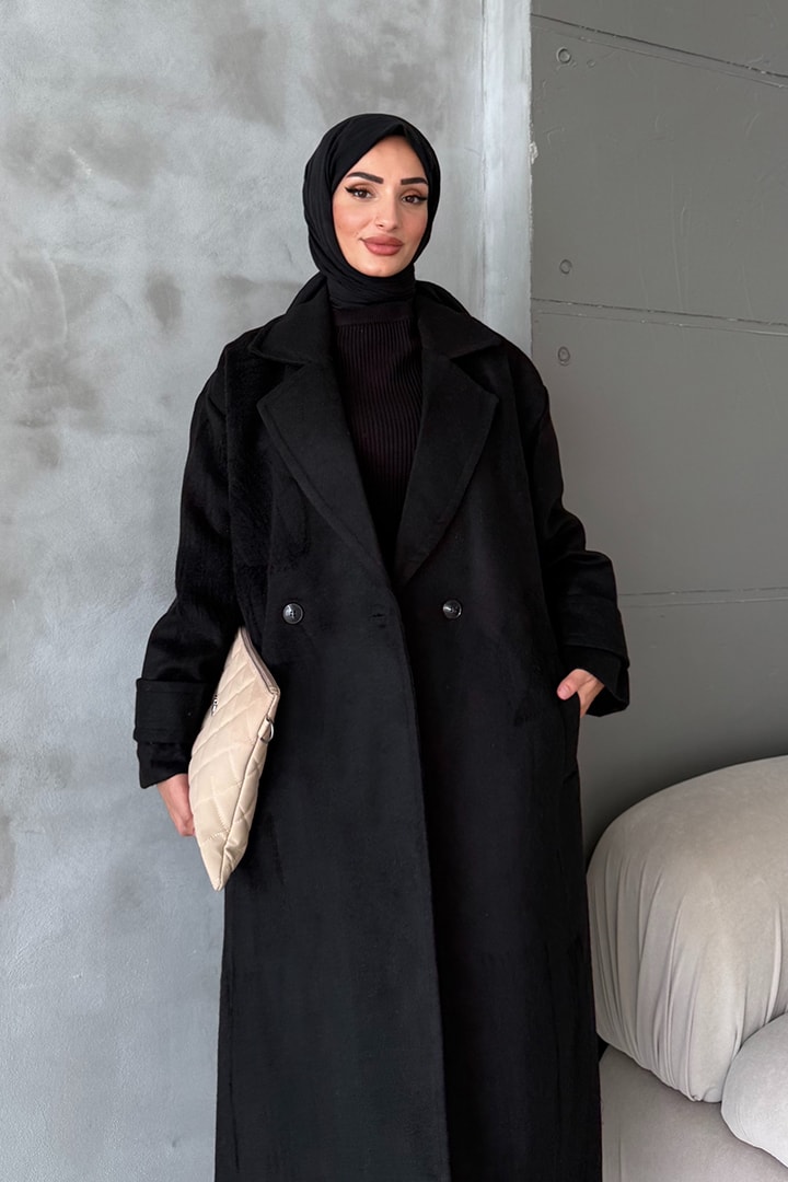 Oversize Kaşe Kaban