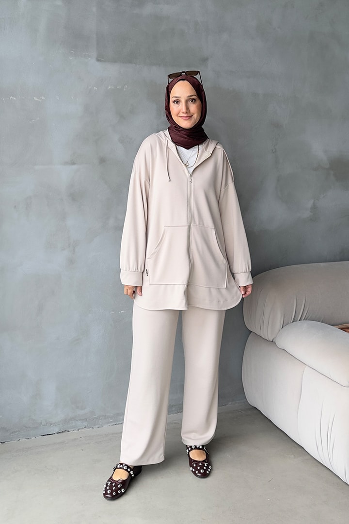 Kanguru Cepli Oysho Takım - Taş