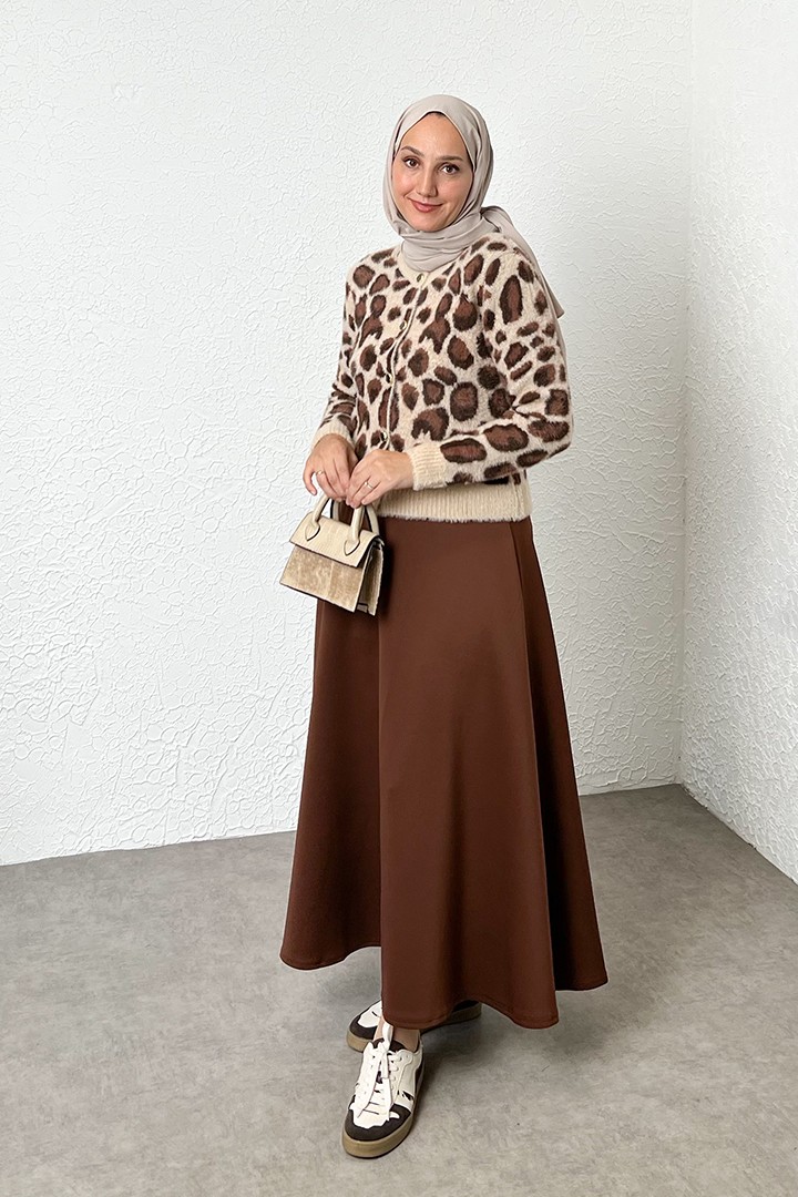 Leopar Desenli Premium Hırka