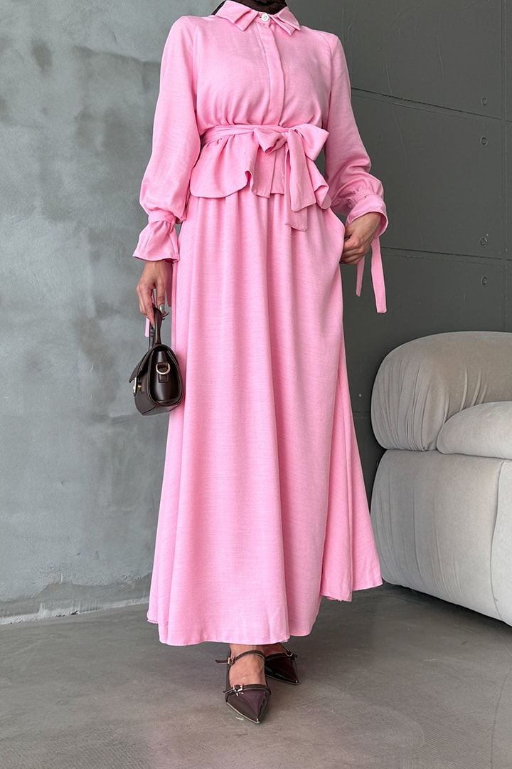 Gizli Düğmeli Etekli Takım