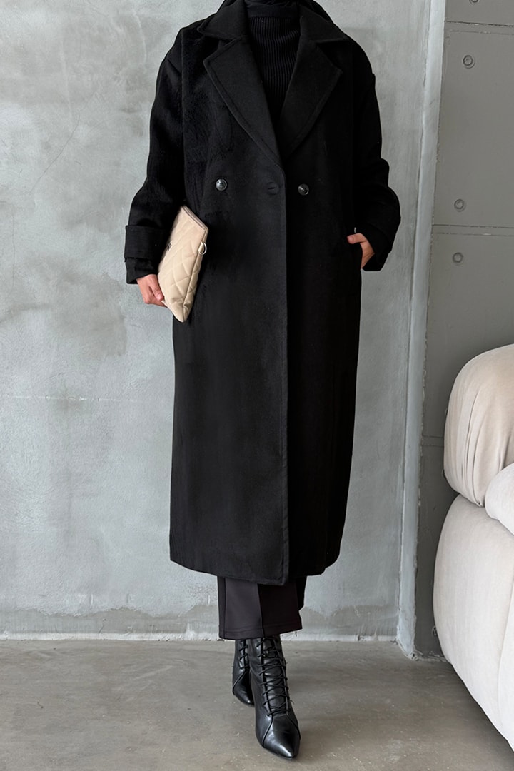 Oversize Kaşe Kaban