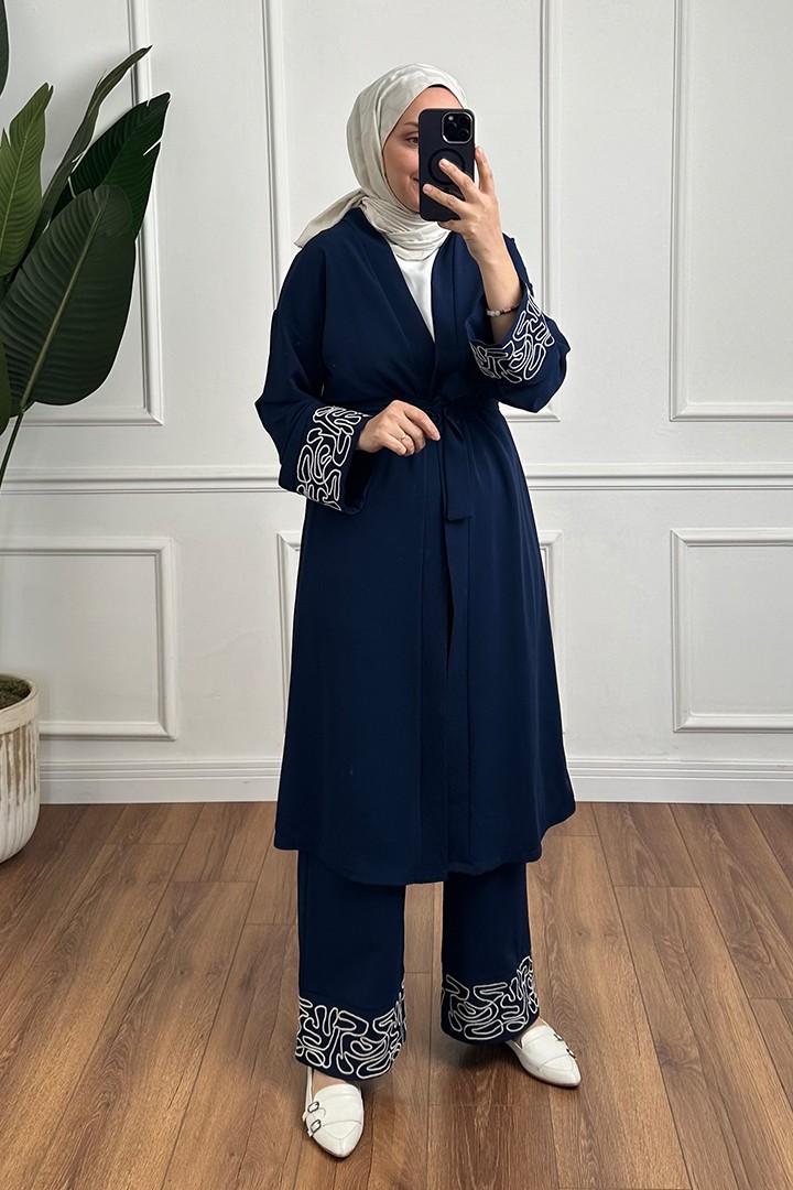 3lü Kimono Takım - Lacivert