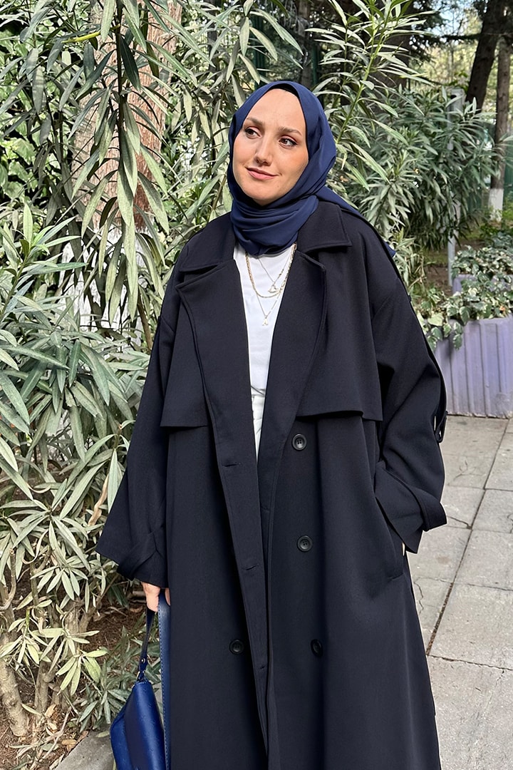 Rüzgarlıklı Uzunboy Trençkot