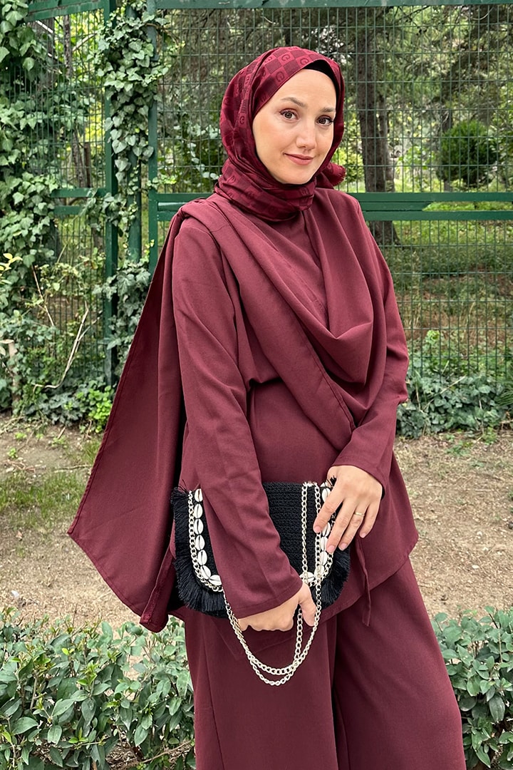 Şal Detaylı Poliviskon Takım