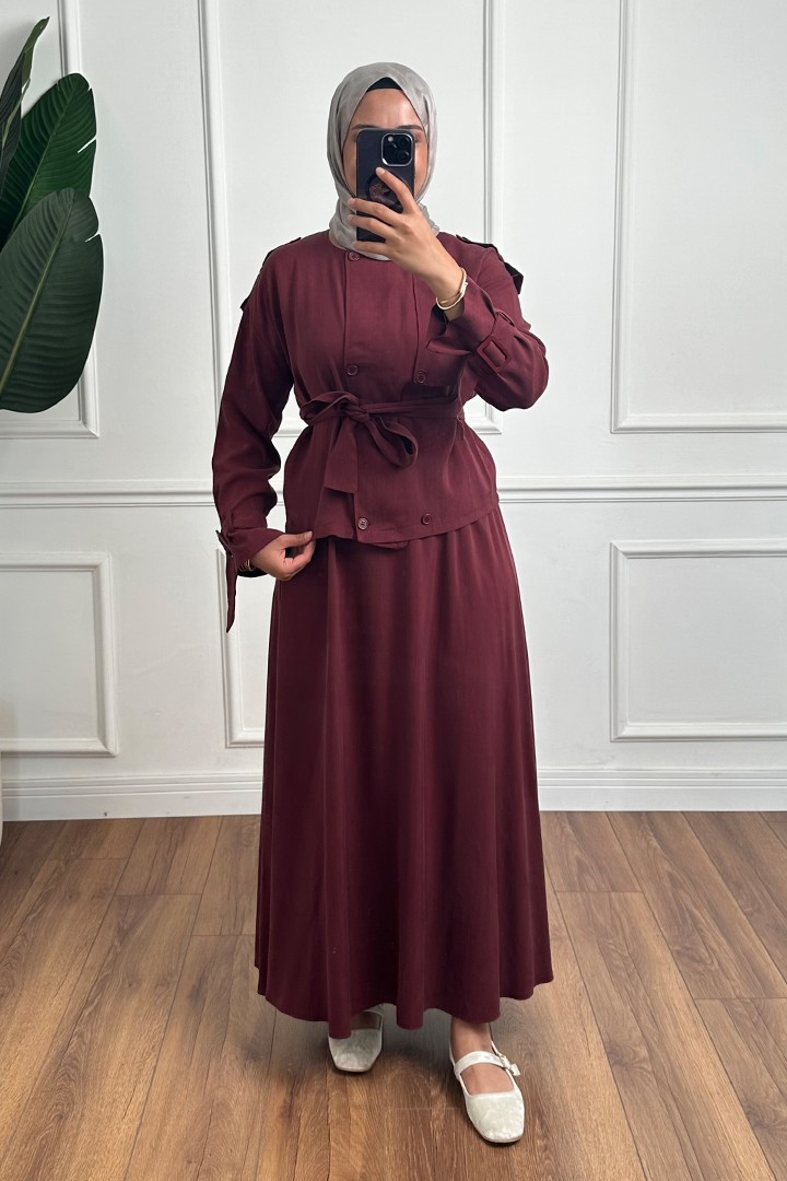 Sophie Etekli Takım - Bordo