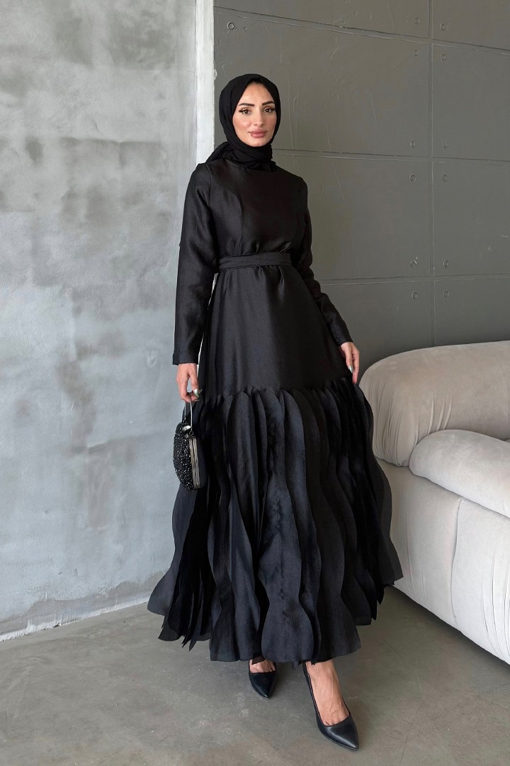 Floria Abiye Elbise - Siyah