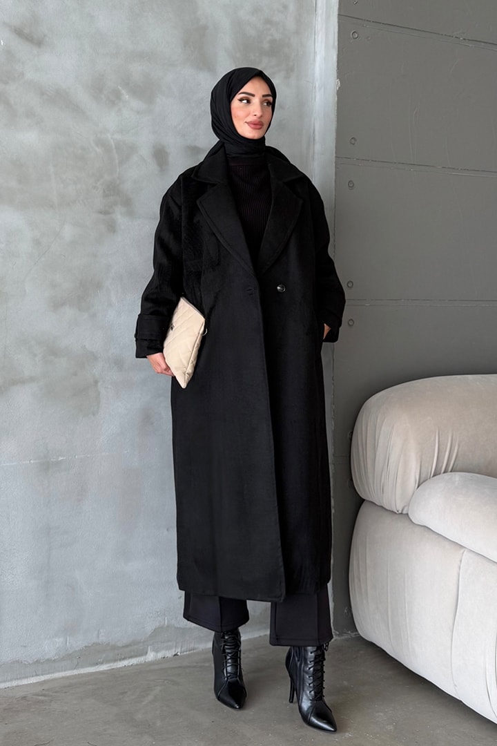 Oversize Kaşe Kaban