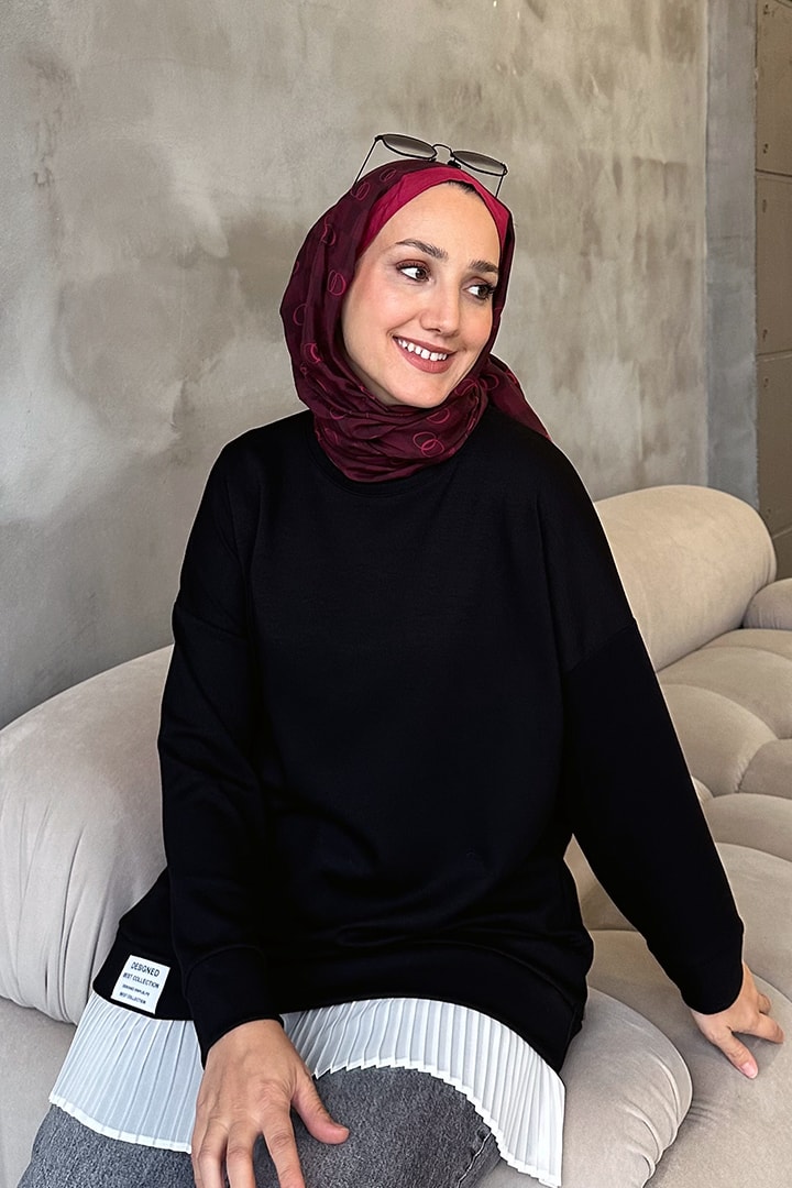 Plise Detaylı Oysho Sweat