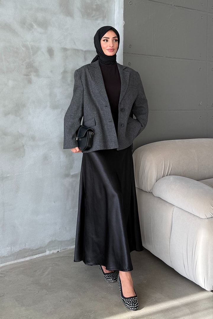 Kuşgözü Kaşe Ceket - Antrasit