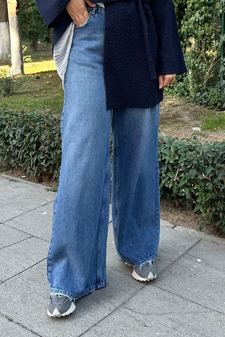 Bol Kesim Kot Pantolon