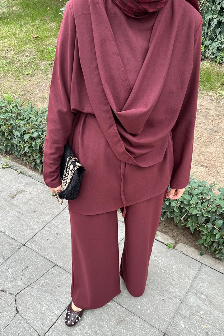 Şal Detaylı Poliviskon Takım