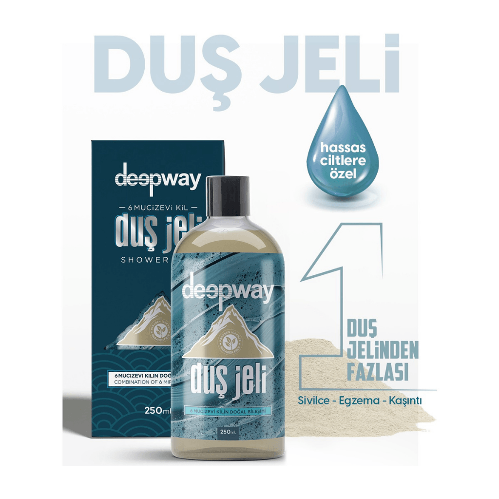 Deepway Duş Jeli 6 Mucizevi Kilin Doğal Bileşimi 250 Ml